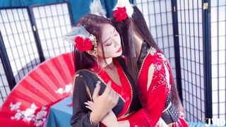 JVID絕美女神『夏暮光』+性感魅惑『玟妡』雙飛巨制《化身火辣狐仙》極品性愛啪啪