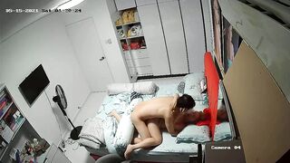 家庭攝影機真實偷拍 人瘦奶大騷妻與老公的日常性愛 1