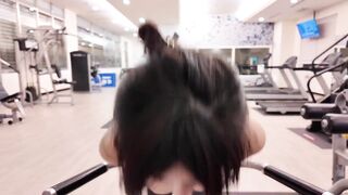 台灣費爵娜VS黑亞當 私人健身教練!! 健身房的發洩 完美的翹臀 一進一出 被教練練的不要不要的